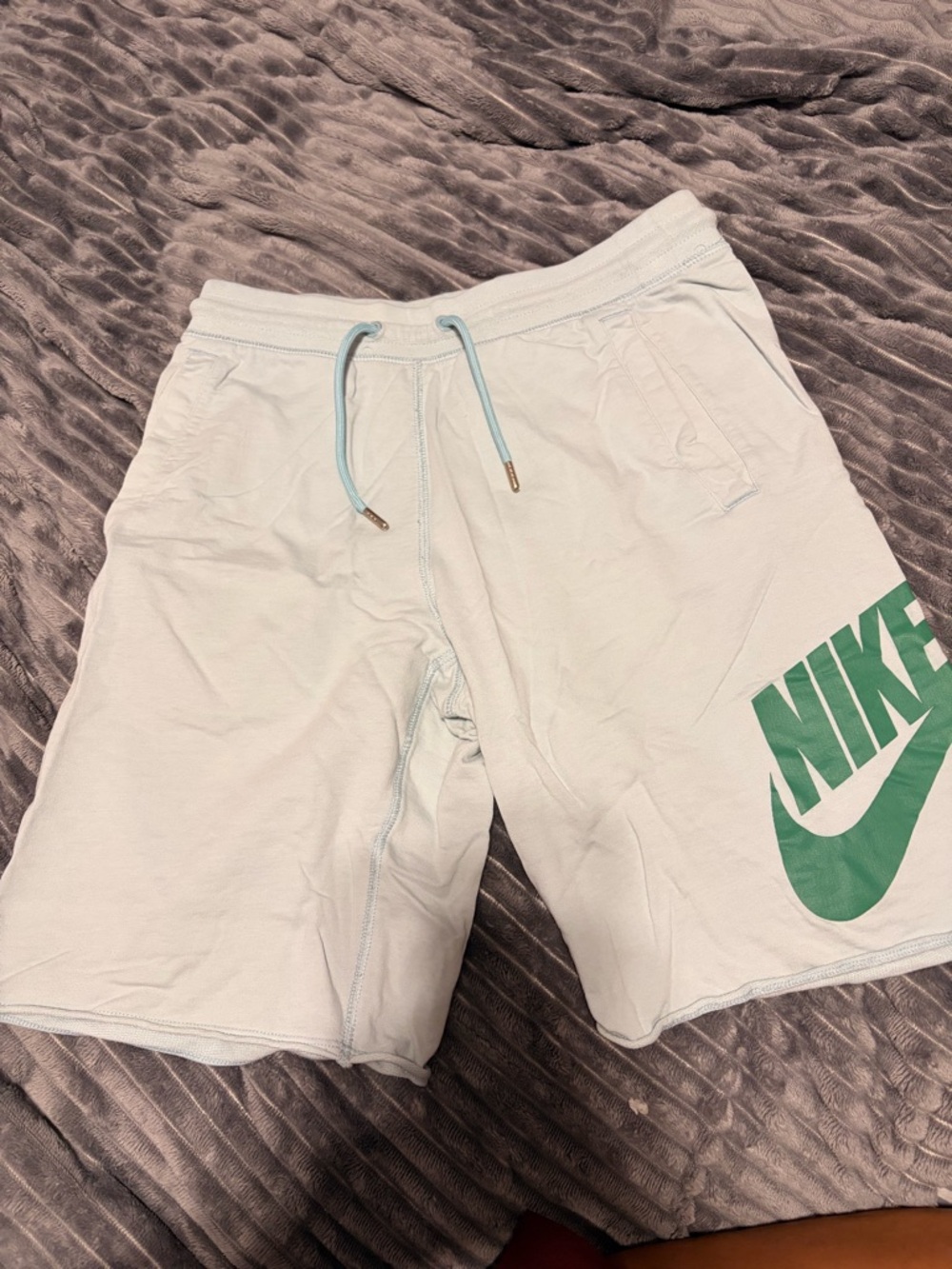 Nike Men's Mint Green Athletic Logo Shorts